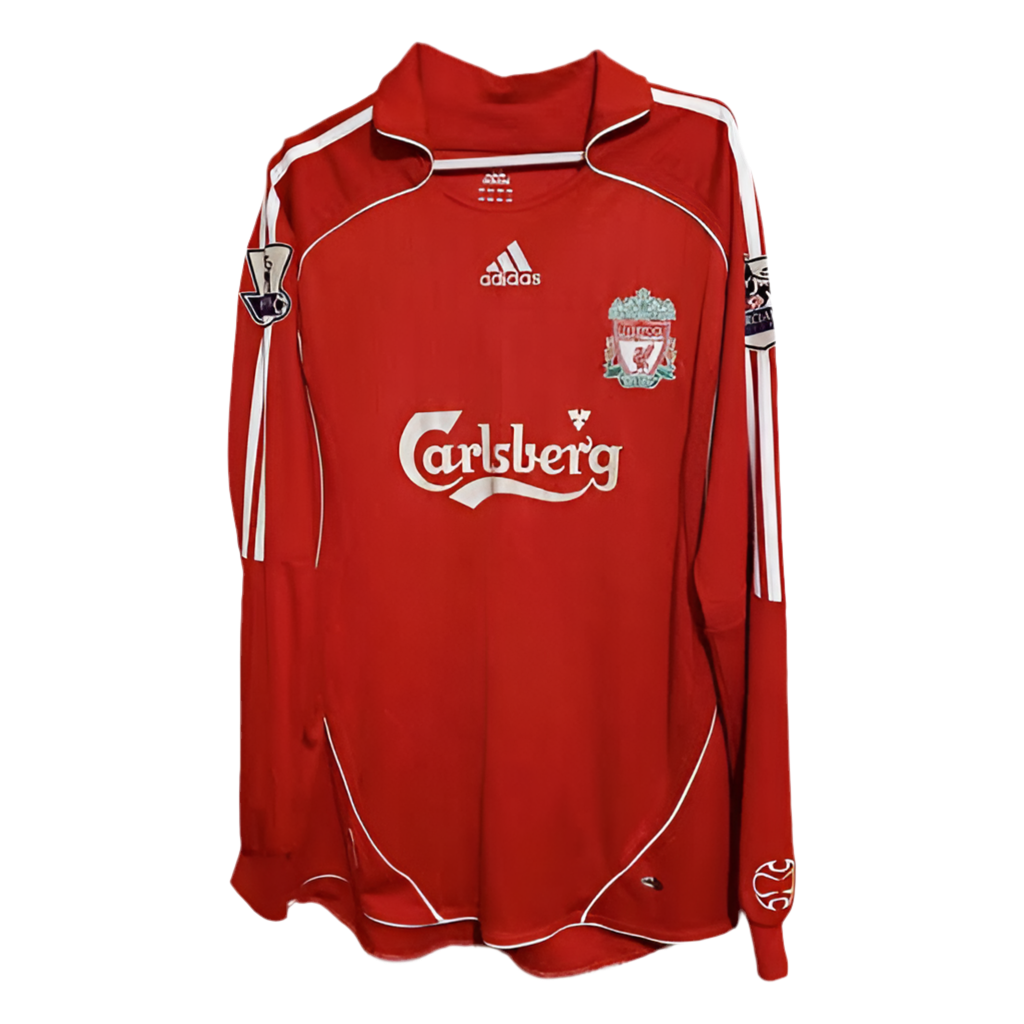 Camiseta Liverpool 06/07 Local Manga Larga