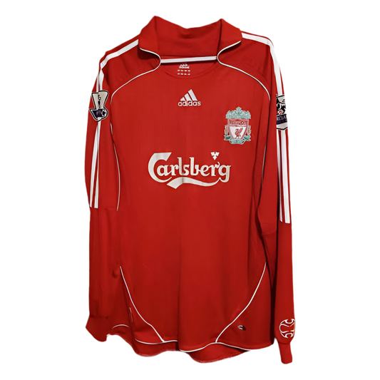 Camiseta Liverpool 06/07 Local Manga Larga